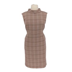 Ann Taylor Factory | Dresses | 0025 Ann Taylor Plaid Sheath Dress Brown  Size 4 Preppy Business Casual Classic | Poshmark